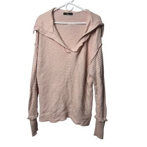 Lillusory Light Pink Ribbed Sweater - Size XL
